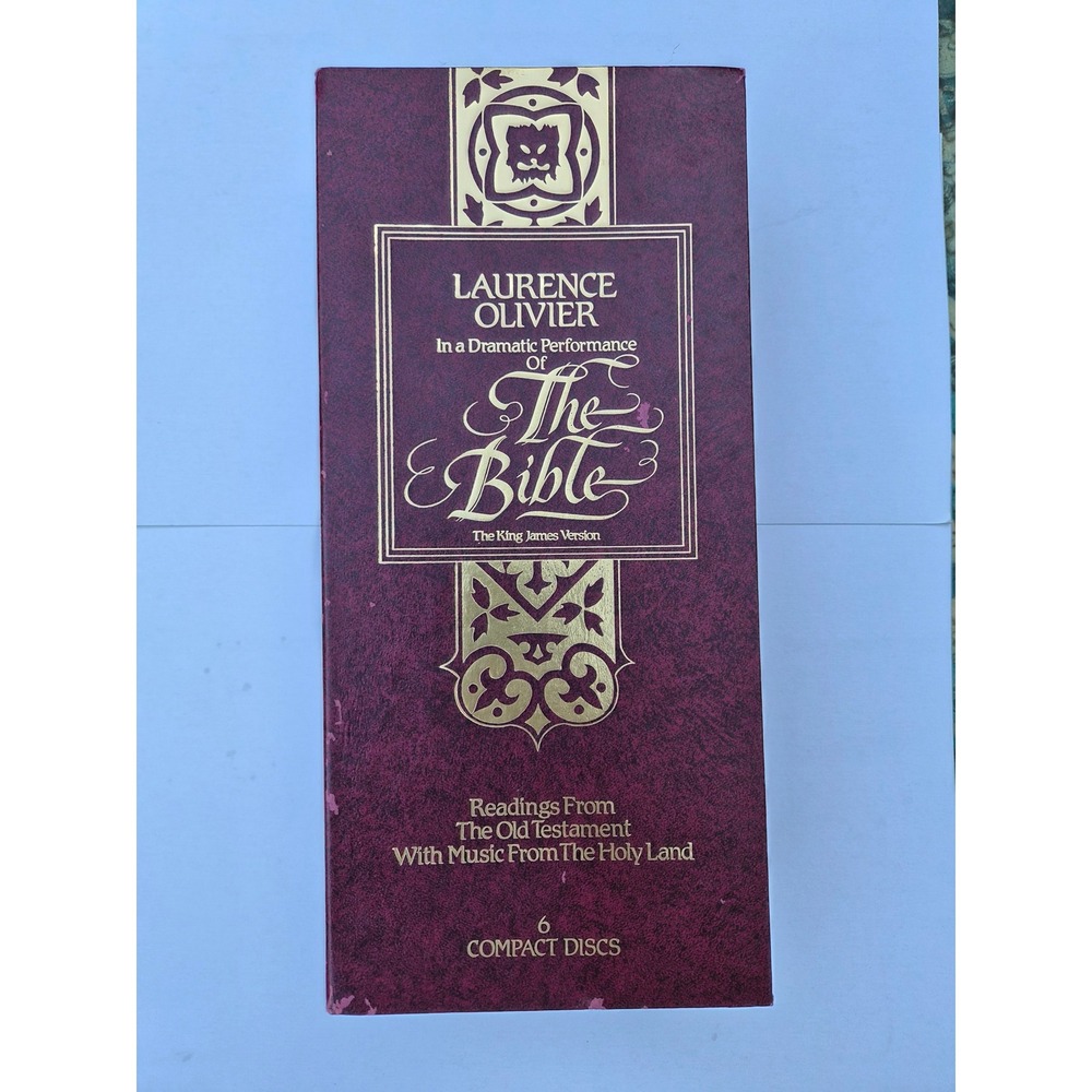 Laurence Olivier The Bible Old Testament 6 CD Box Set King James Version 1992